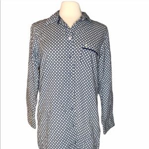Victoria’s Secret Blue and White Sleep Shirt with pocket